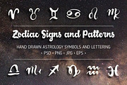 Zodiac Signs and Seamless Patterns