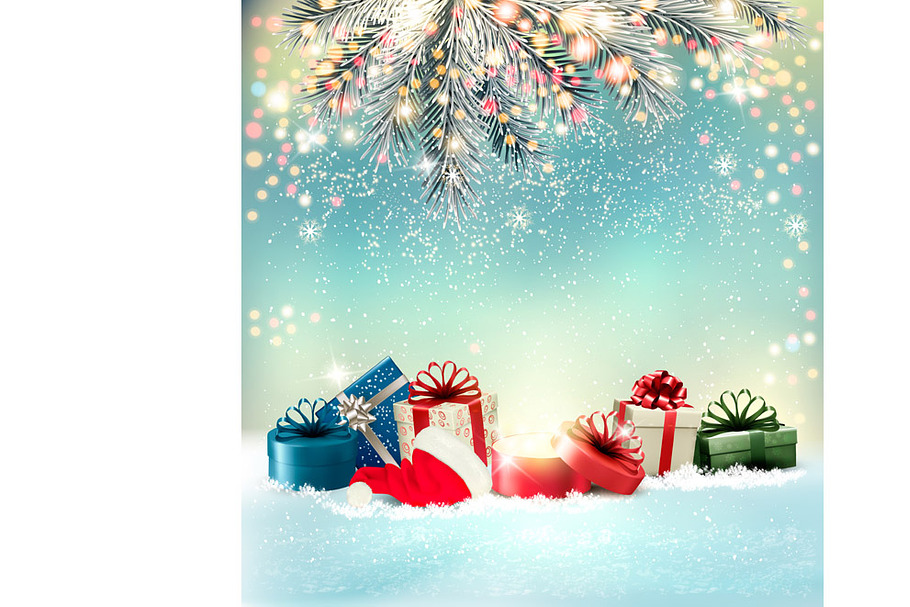 Christmas holiday background. Vector in Illustrations - product preview 8