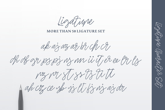 Ellaine Monoline Signature Font in Script Fonts - product preview 4