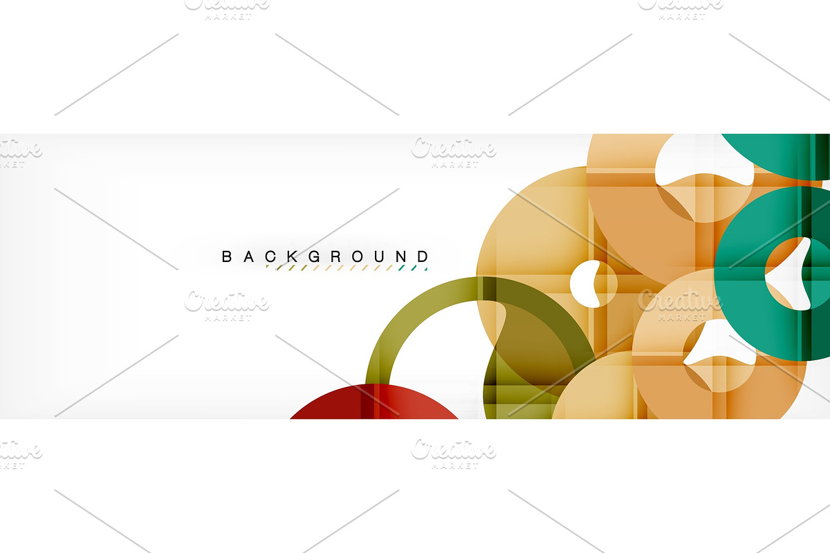 Geomtric modern backgrounds, rings in Illustrations - product preview 8
