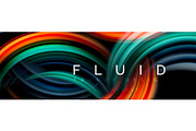 Mixing color waves on black, liquid