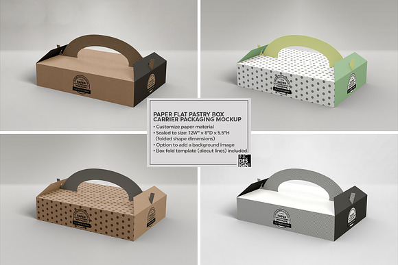 VOL.2 Food Box Packaging Mockups in Branding Mockups - product preview 1