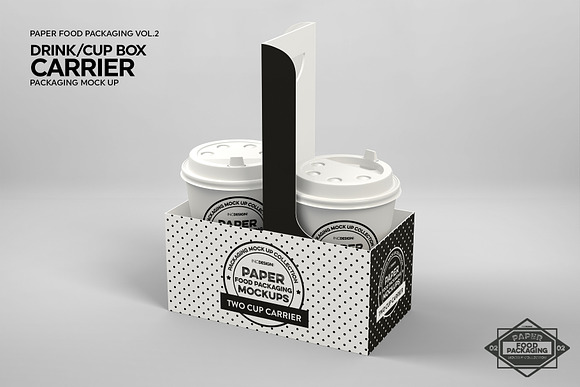 Drink Cup Carrier Packaging Mockup in Branding Mockups - product preview 4