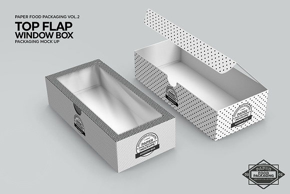 Top Flap Window Box Packaging Mockup in Branding Mockups - product preview 1