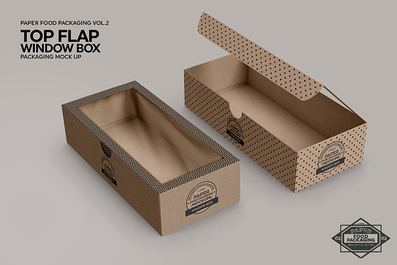 Top Flap Window Box Packaging Mockup in Branding Mockups - product preview 3