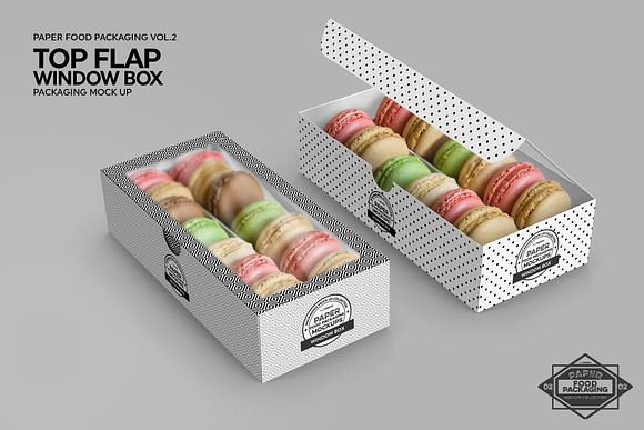 Top Flap Window Box Packaging Mockup in Branding Mockups - product preview 4