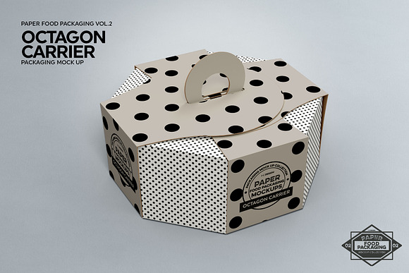 Octagon Box Carrier Packaging Mockup in Branding Mockups - product preview 2