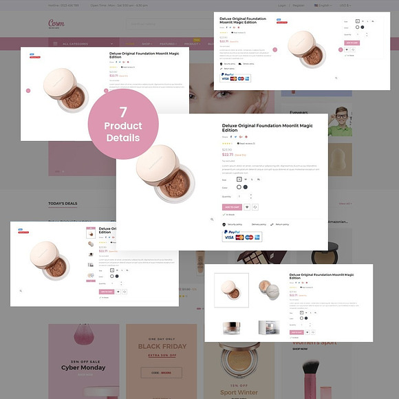 LEO COSM - COSMETIC AND BEAUTY STORE in Bootstrap Themes - product preview 6