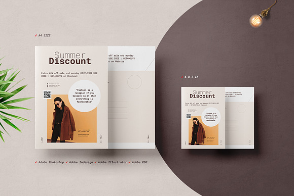 Fashion Postcard Flyers in Flyer Templates - product preview 2