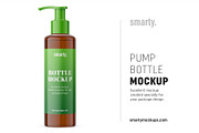 Pump bottle mockup / amber