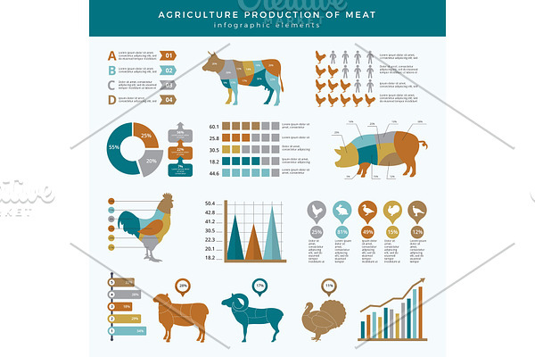 Agriculture farming infographic