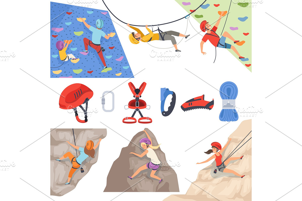 Mountain climbers. Mountaineering in Graphics - product preview 8