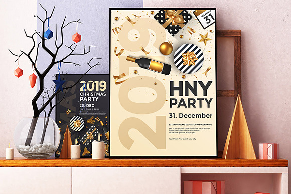 Set of 10 Christmas Party Flyers in Brochure Templates - product preview 2