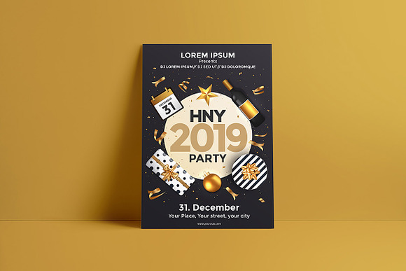 Set of 10 Christmas Party Flyers in Brochure Templates - product preview 7
