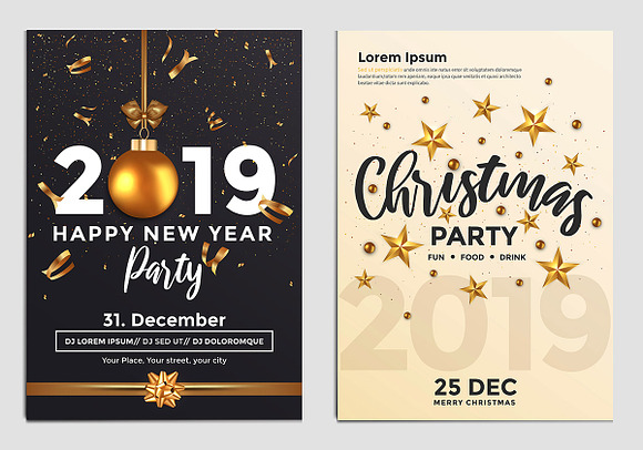 Set of 10 Christmas Party Flyers in Brochure Templates - product preview 9