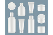 Cosmetic tubes. Makeup plastic