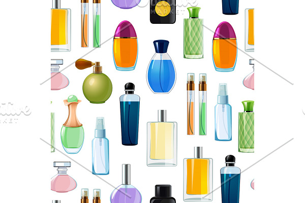 Vector perfume bottles pattern or