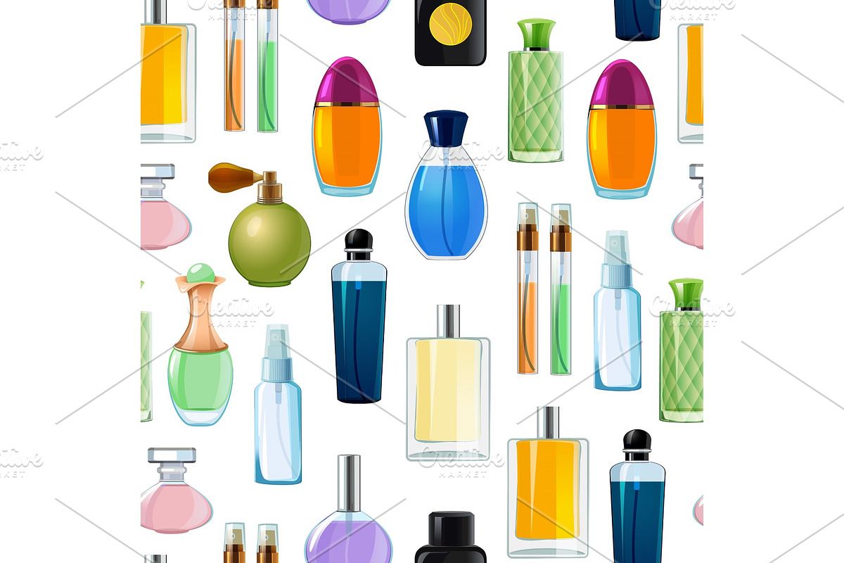 Vector perfume bottles pattern or in Graphics - product preview 8