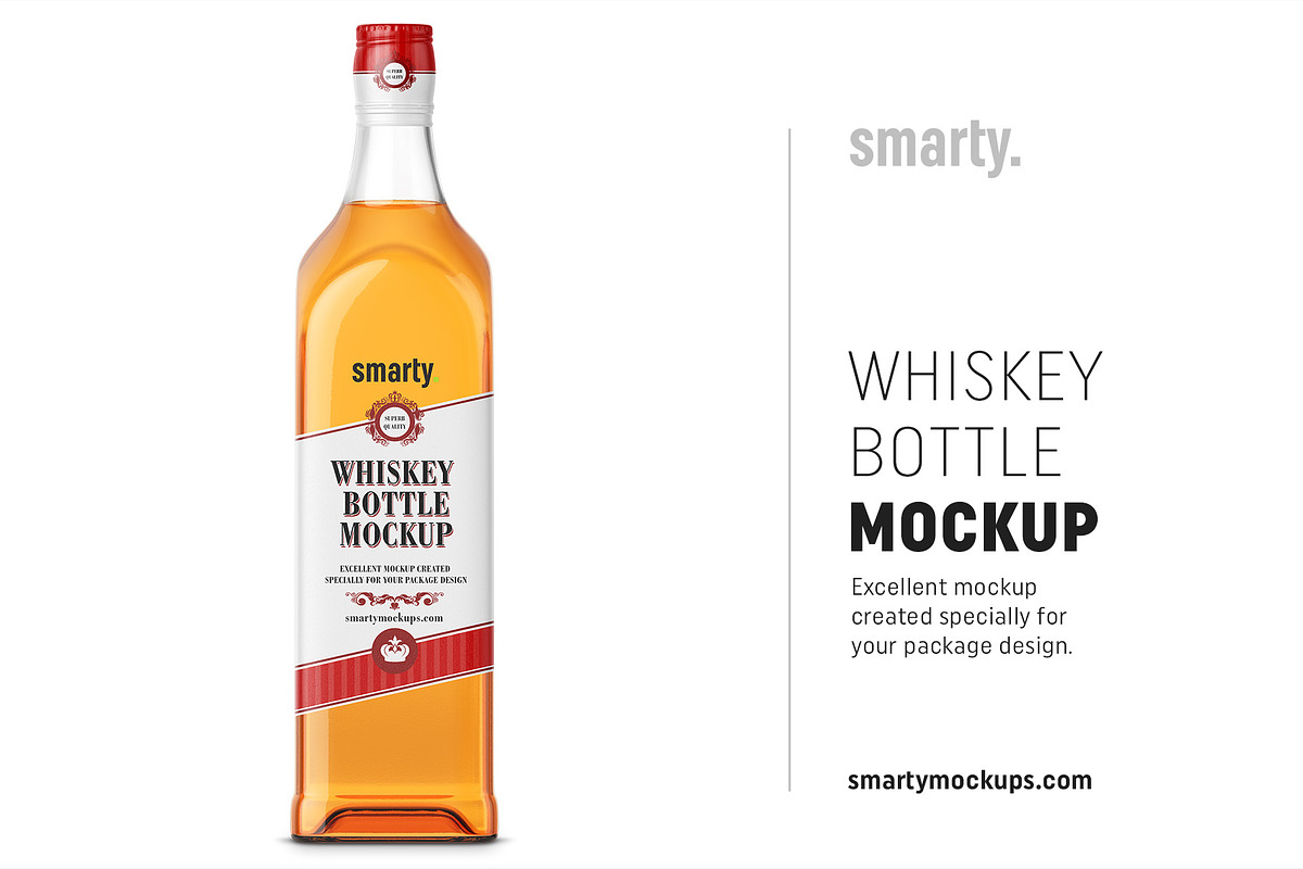 Whiskey bottle mockup in Product Mockups - product preview 8