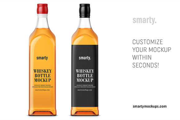 Whiskey bottle mockup in Product Mockups - product preview 2