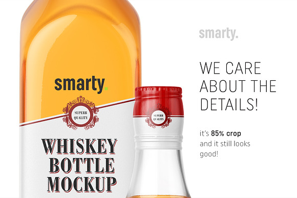 Whiskey bottle mockup in Product Mockups - product preview 4