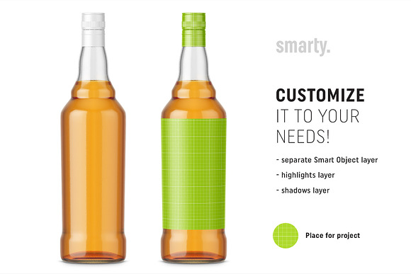 Whiskey bottle mockup in Product Mockups - product preview 1