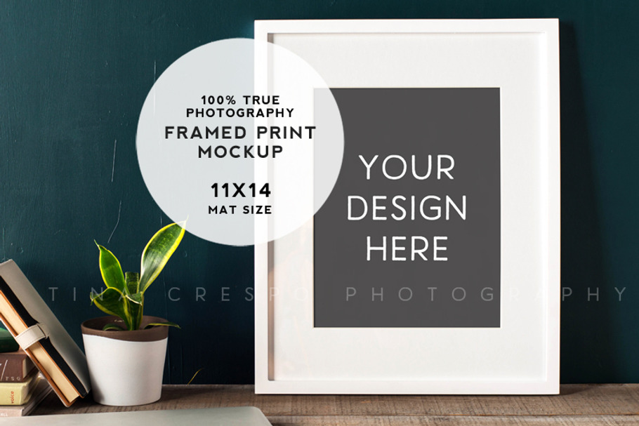 Rustic Teal Framed Print Mockup #4 in Print Mockups - product preview 8