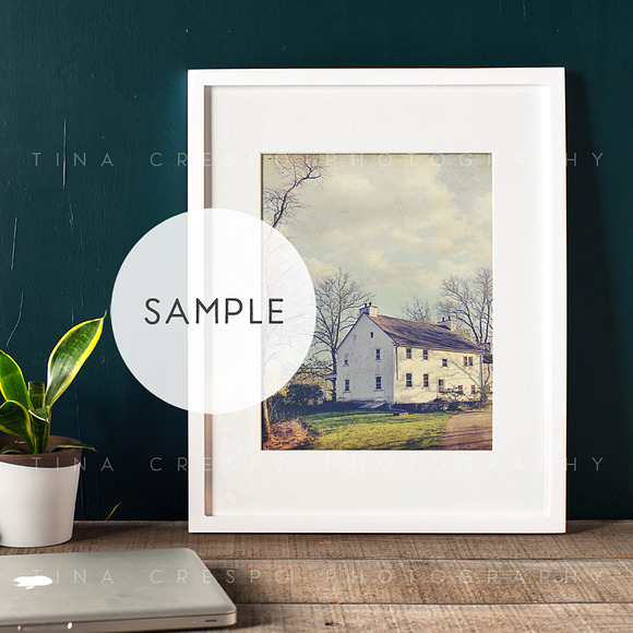 Rustic Teal Framed Print Mockup #4 in Print Mockups - product preview 1