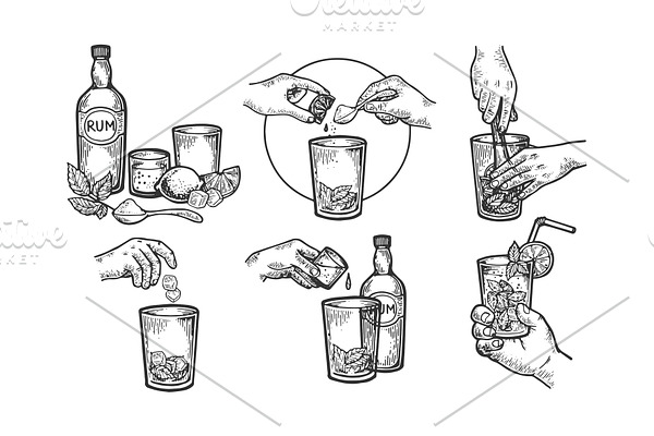 Mojito drink creation instructions