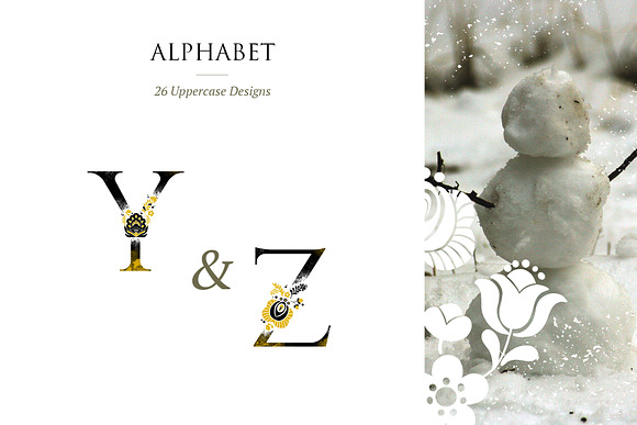 Winter Folk Alphabet and Graphics in Illustrations - product preview 5