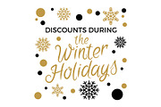 Discounts During Winter Holidays