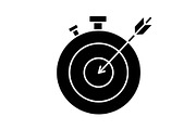 Smart goal glyph icon