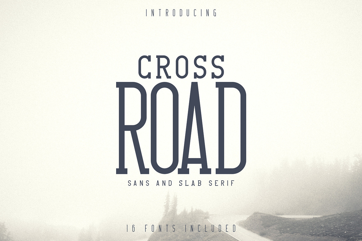 Crossroad -Vintage typeface|16 fonts in Slab Serif Fonts - product preview 8