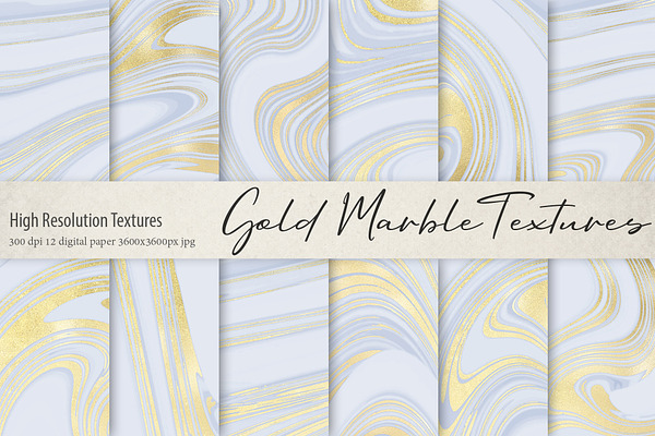Gold Blue Marble Textures