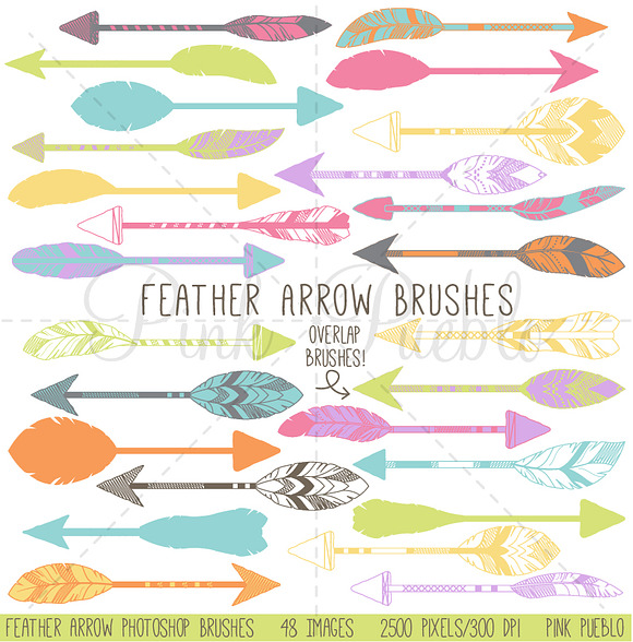 Feather Arrow Photoshop Brushes in Photoshop Brushes - product preview 1