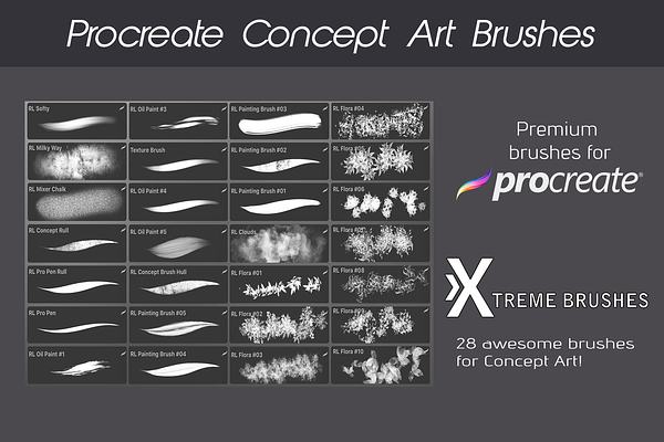Procreate Concept Art Brushset