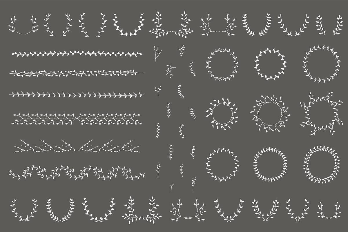 Hand-drawn branches collection in Objects - product preview 8