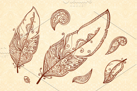 20 henna design vector elements in Objects - product preview 2