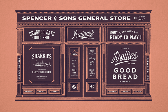 S&S Hilborn Font Bundle in Tattoo Fonts - product preview 1