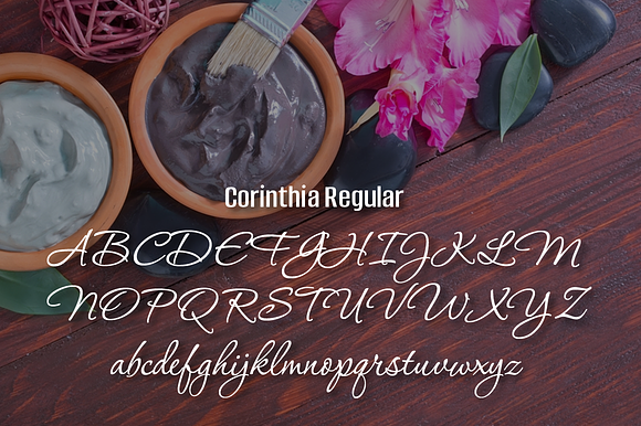 Corinthia Regular 50% Off in Script Fonts - product preview 3