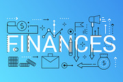 Finance business word concept