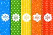 Seamless colorful arrow patterns