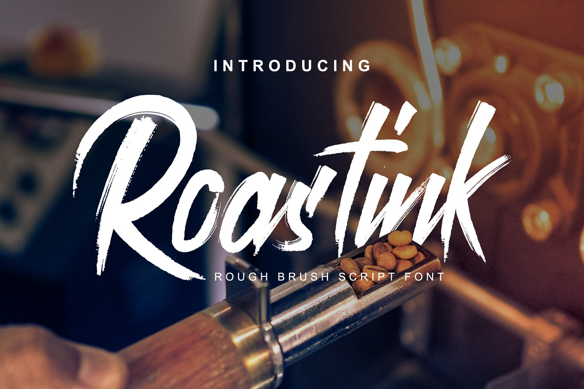 Roastink script rough brush font in Script Fonts - product preview 8