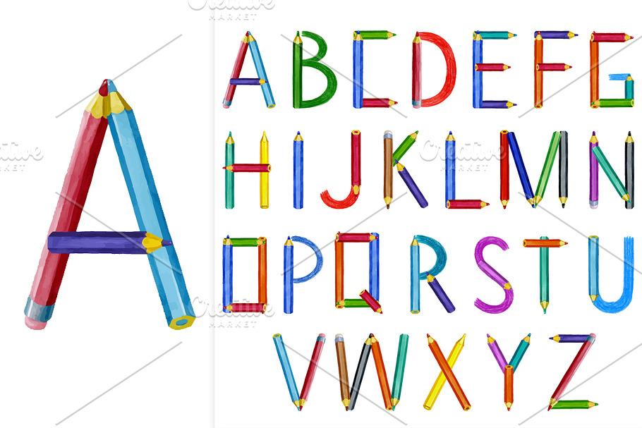 Back to school alphabet in Objects - product preview 8