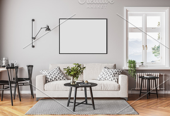 Interior mockup - blank wall mock up in Print Mockups - product preview 2