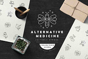 Alternative medicine icons 