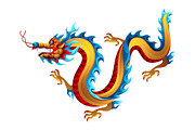 Illustration of Chinese dragon.