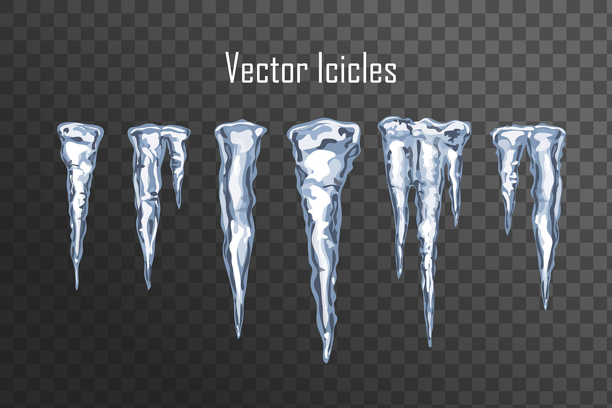 Icicles vector set in Objects - product preview 8