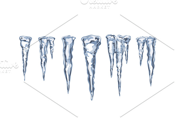 Icicles vector set in Objects - product preview 1