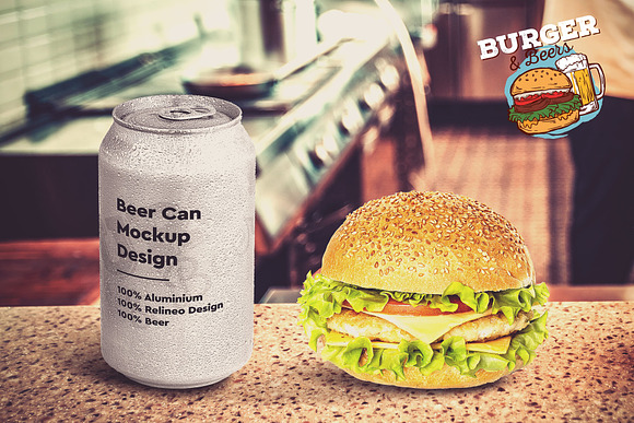 Burger&Beer Mock-up / Scene Creator in Scene Creator Mockups - product preview 13